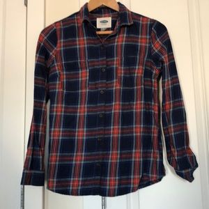 Old Navy Flannel Blue and Red Sz XS